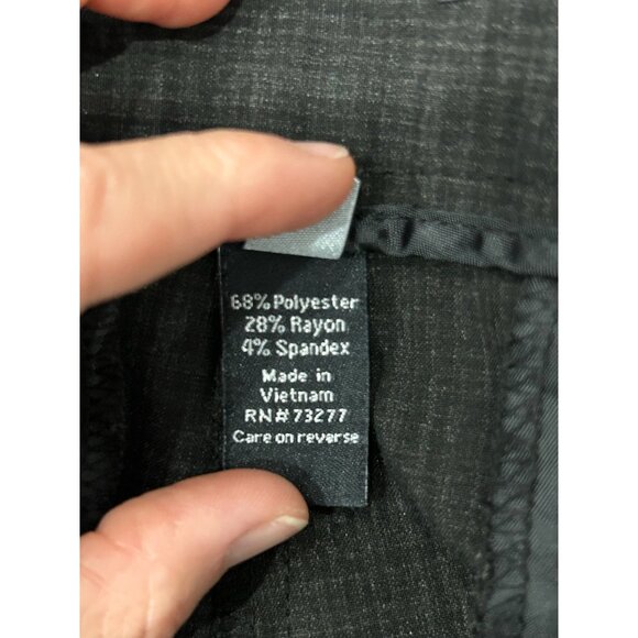 Apt. 9 Womens Professional Gray Plaid Straight-Leg Dress Pants Size 10P - Picture 6 of 10